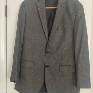 Michael Kors Men’s Classic Fit Black & Cream Houndstooth 2 Button Closure Sz 44L